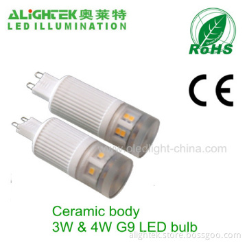 3w 4w Ceramics G9 Led Bulb Amber 3000k Smd 2835 360° Beam Angle 